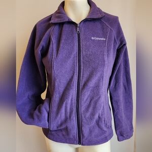 Columbia Sweater Womens Small Purple Fleece Full Zip Outdoor Hiking Ladies